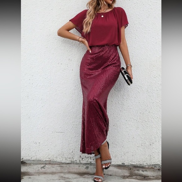 burgundy batwing dress Filippa K BATWING DRESS - Day dress - dark burgundy/bordeaux
